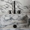 Calacatta bathroom sink cover on ALUPANEL – MDY customer