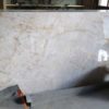 Backlit rock crystal reception desk in progress - Hotel l'Armancette